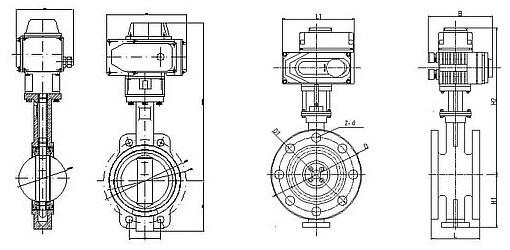 電動開關蝶閥對夾式結(jié)構(gòu)